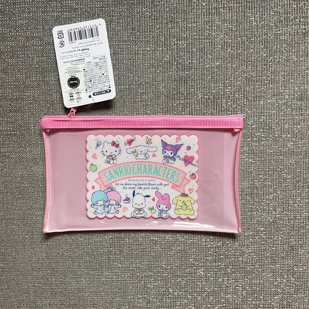 Sanrio friends pink zipper pouch